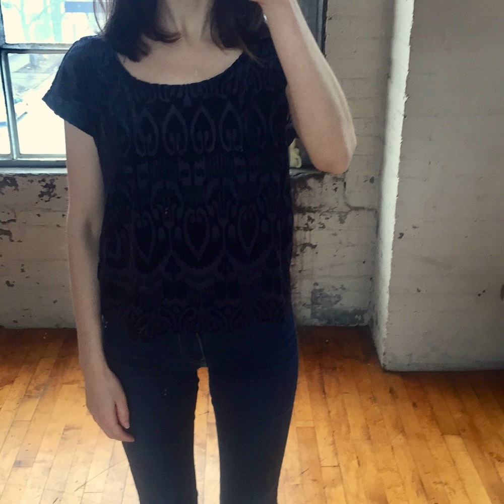 Velvet burnout top